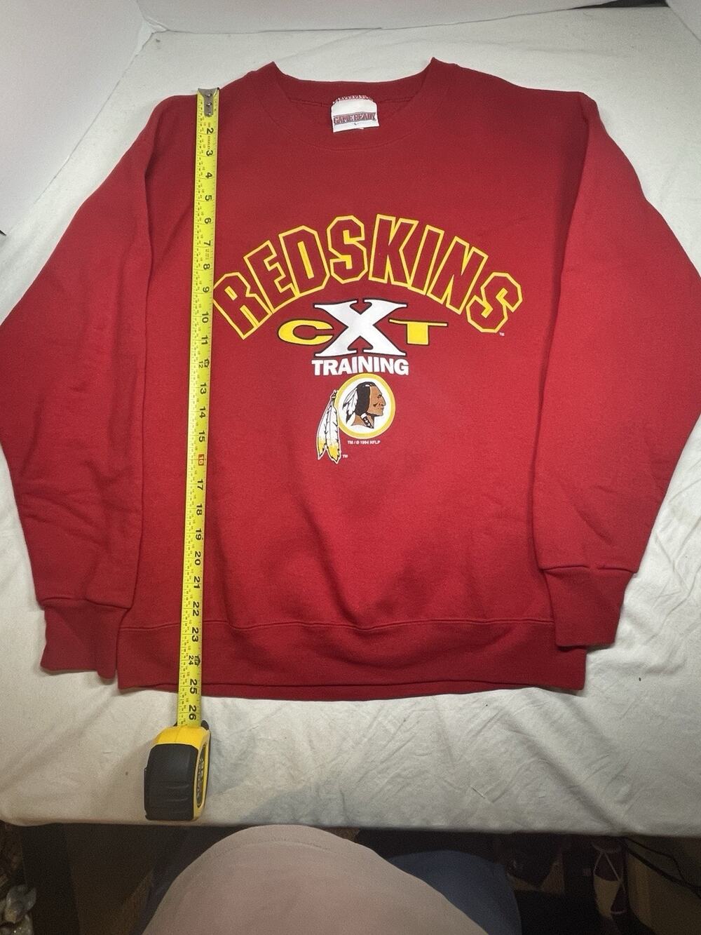 Vintage 1990s NFL Washington Redskins Red Sweatshirt Mens L GameReady- USA-Rare